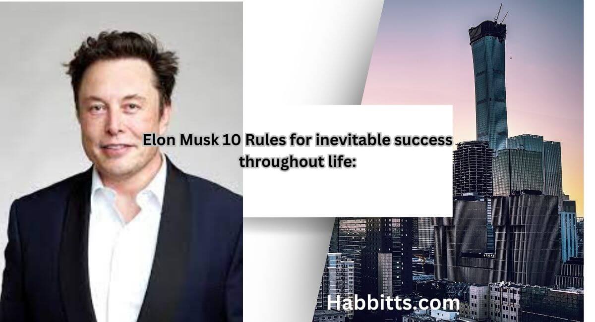 Elon Musk 10 Rules for inevitable success throughout life: