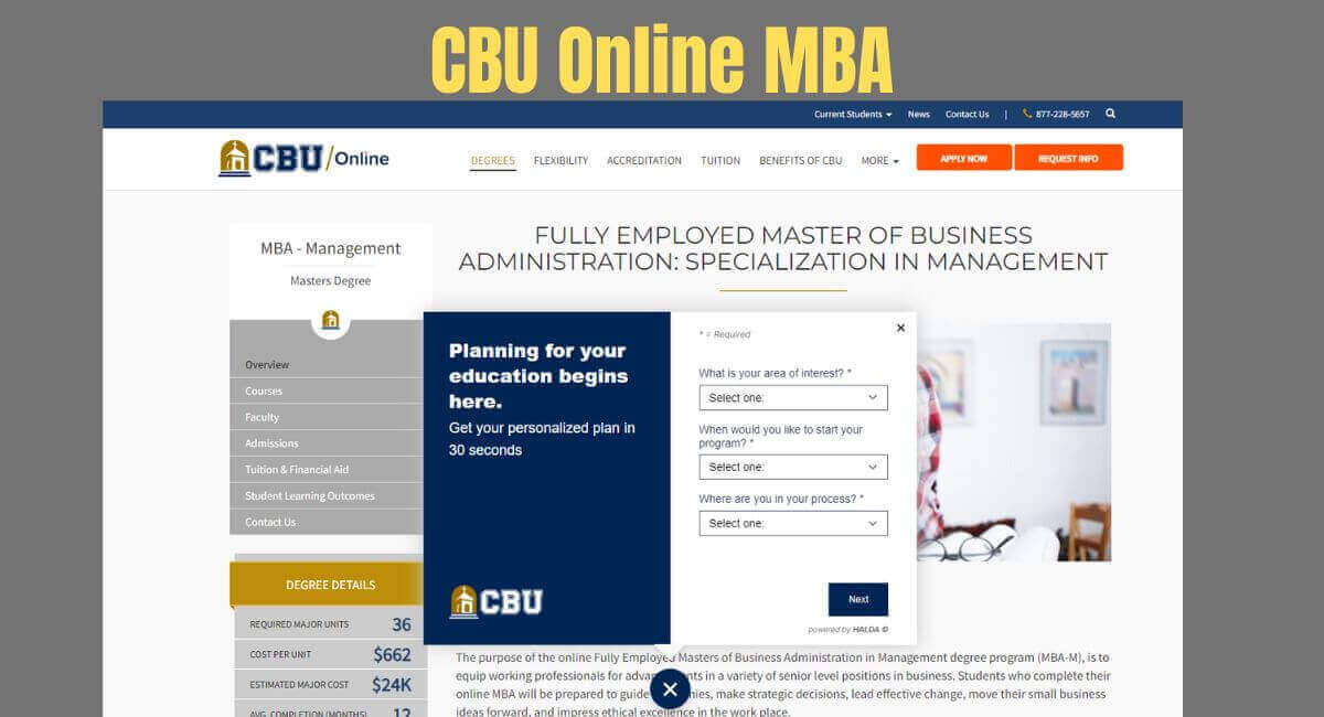 CBU Online MBA [Explained]