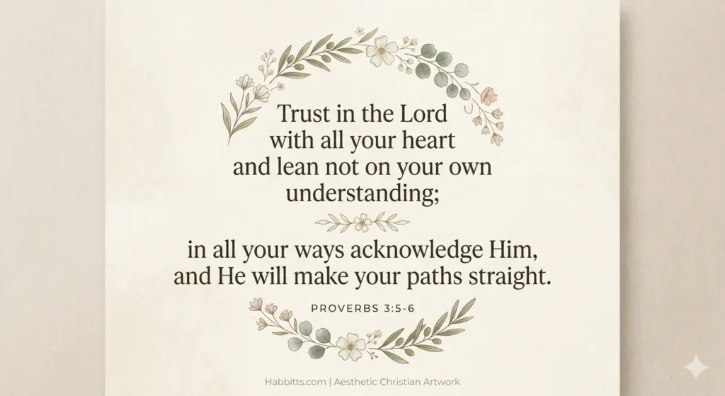 Proverbs 3 5 6 bible verse KJV trust in the Lord quote image
