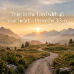 Proverbs 3 5 6 trust in the Lord with all your heart inspirational verse image